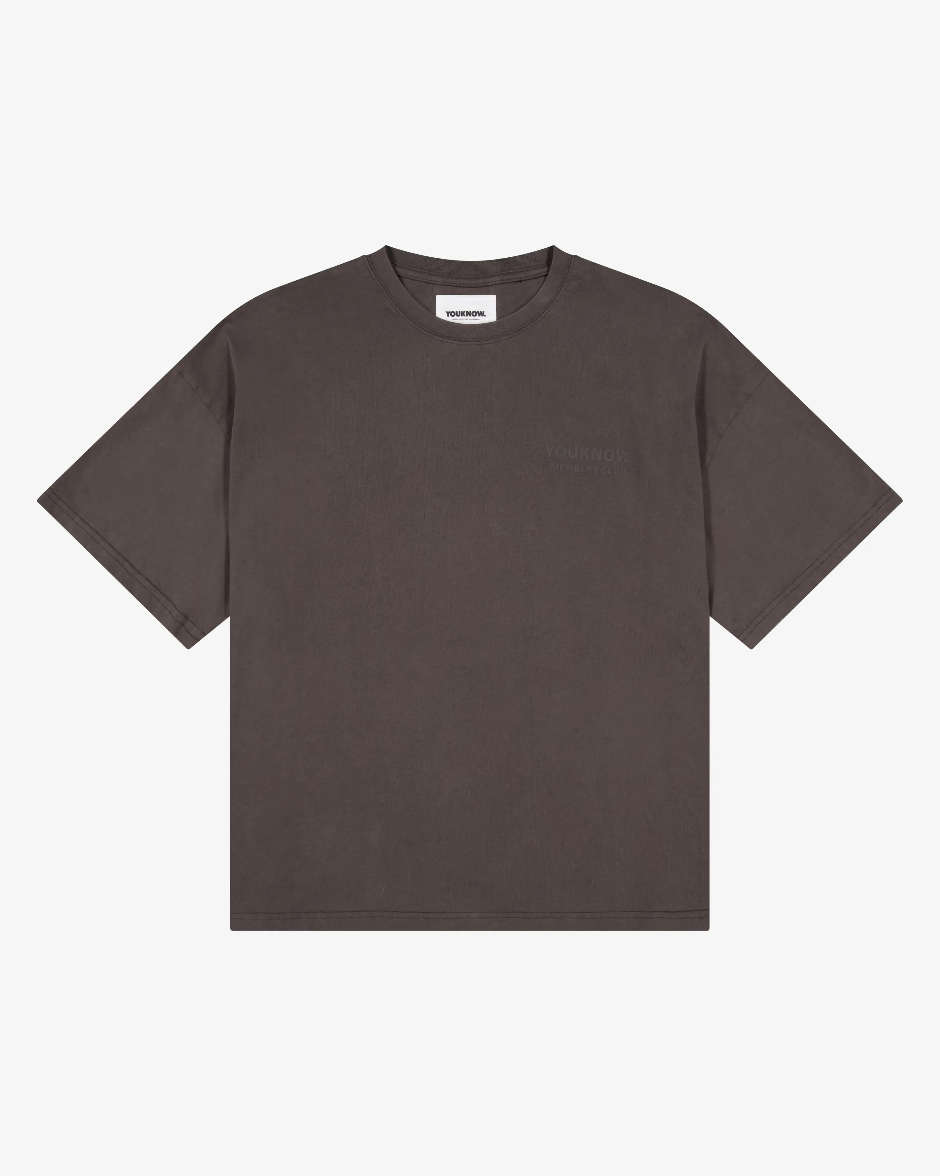 Members Club Tee | Washed Brown Classic Vibes Minimalist fashion