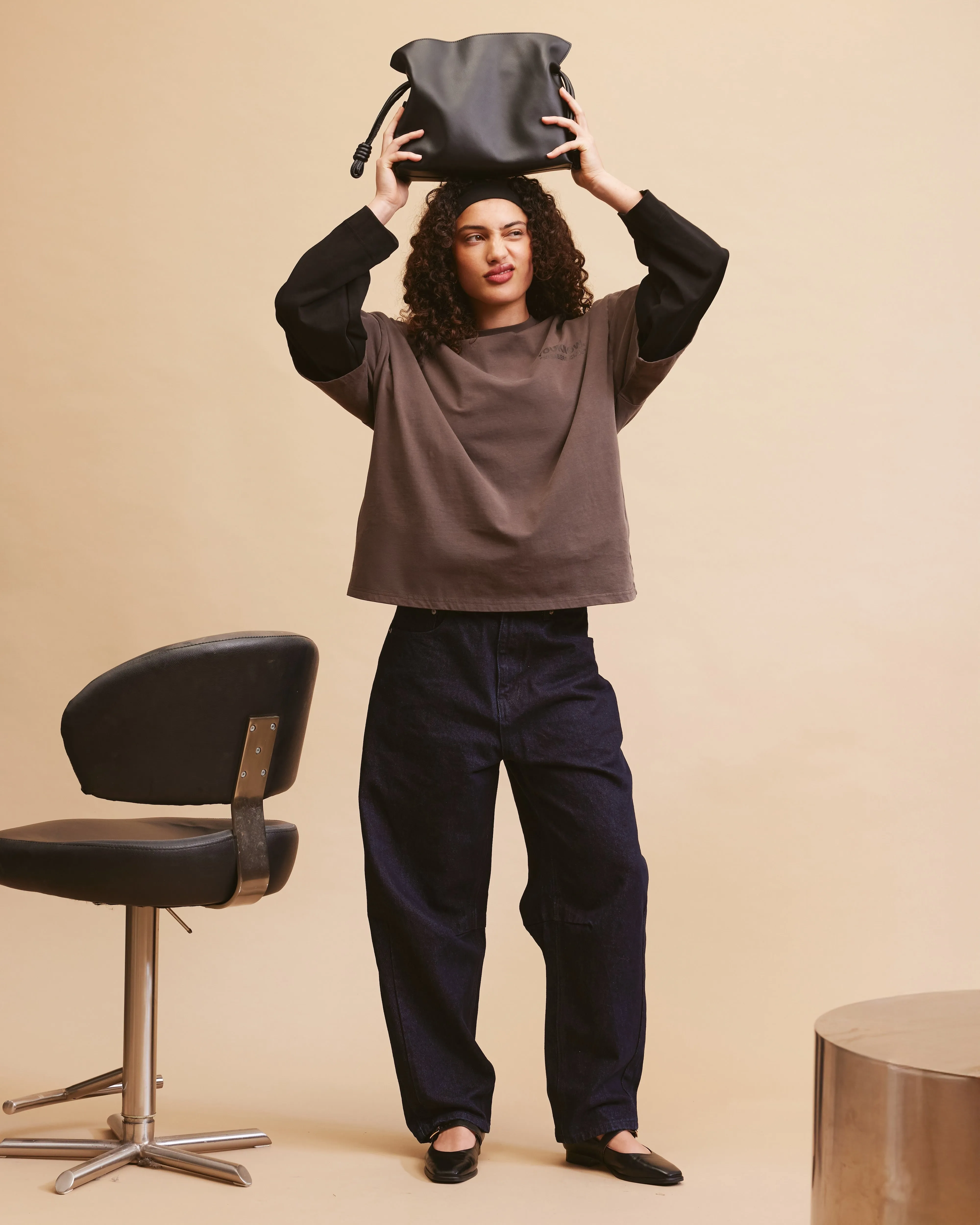 Members Club Tee | Washed Brown Chic Comfort Wear