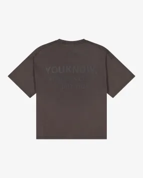 Members Club Tee | Washed Brown Timeless Look Stretch Fabric Technology