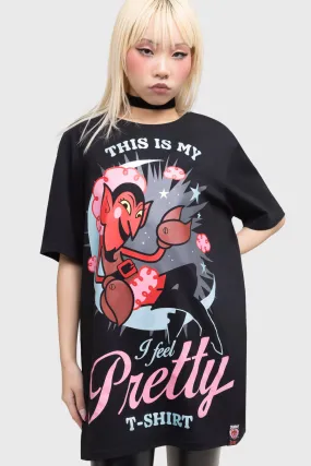 V neck elegance Simple Wear I Feel Pretty T Shirt