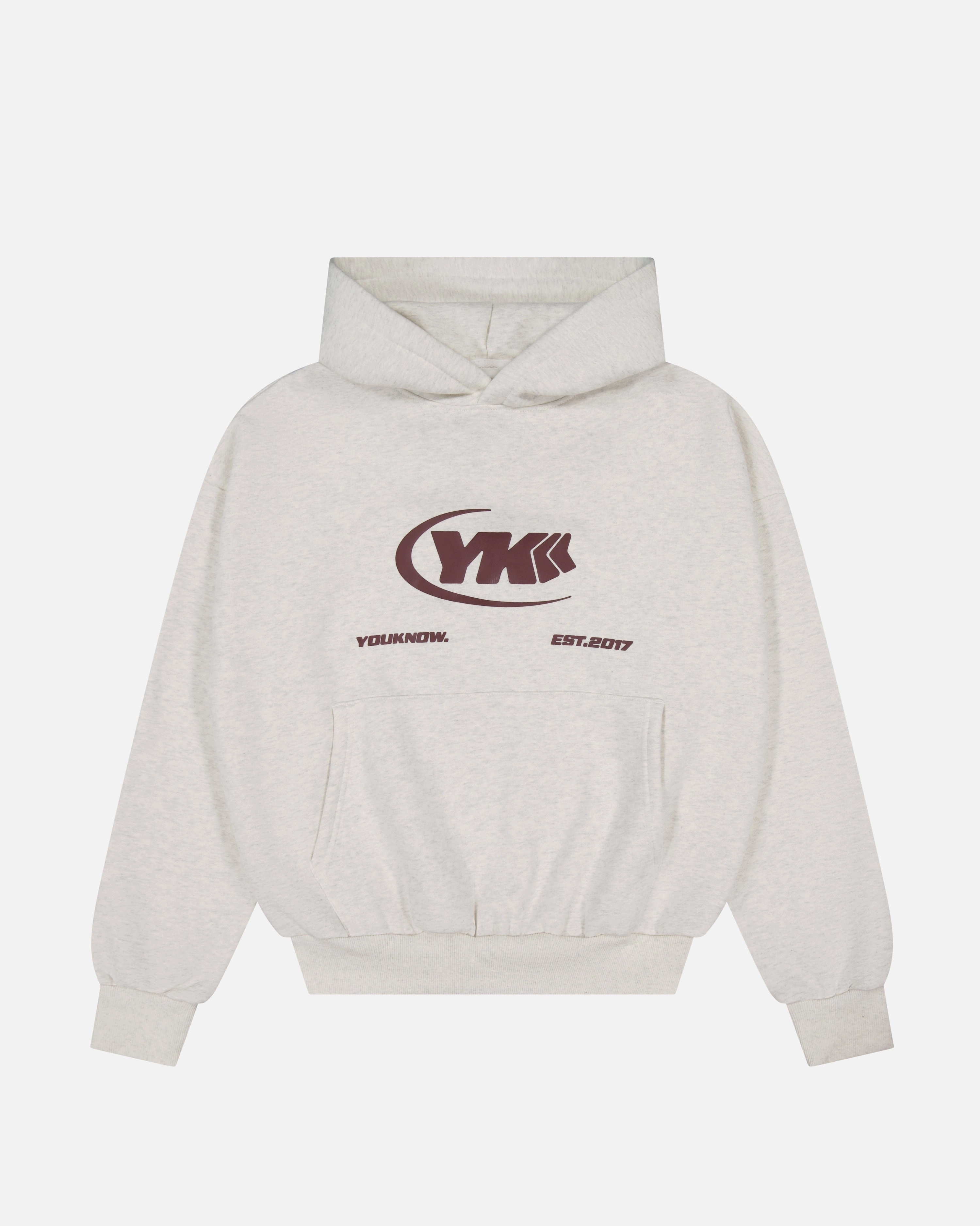 Icon Hoodie | White Marle Reinforced Hem Ethical Make