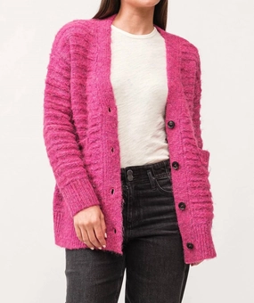 Cold Weather Outfit Ida Cardigan In Dahlia Mauve