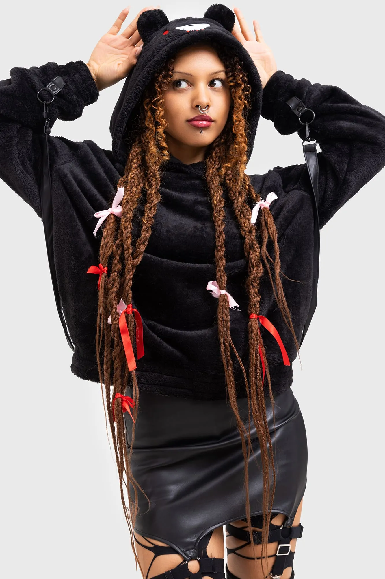 I'm Gloomy Hoodie Leather Accents Pride wear