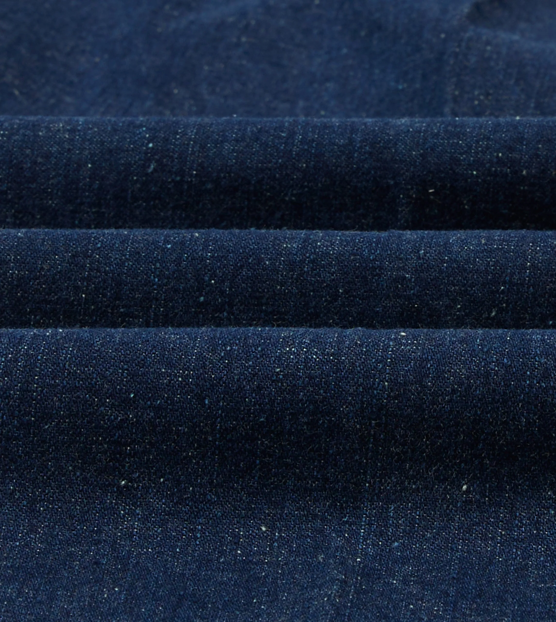 Indigo Cotton-Linen Games Trousers Simple Cut
