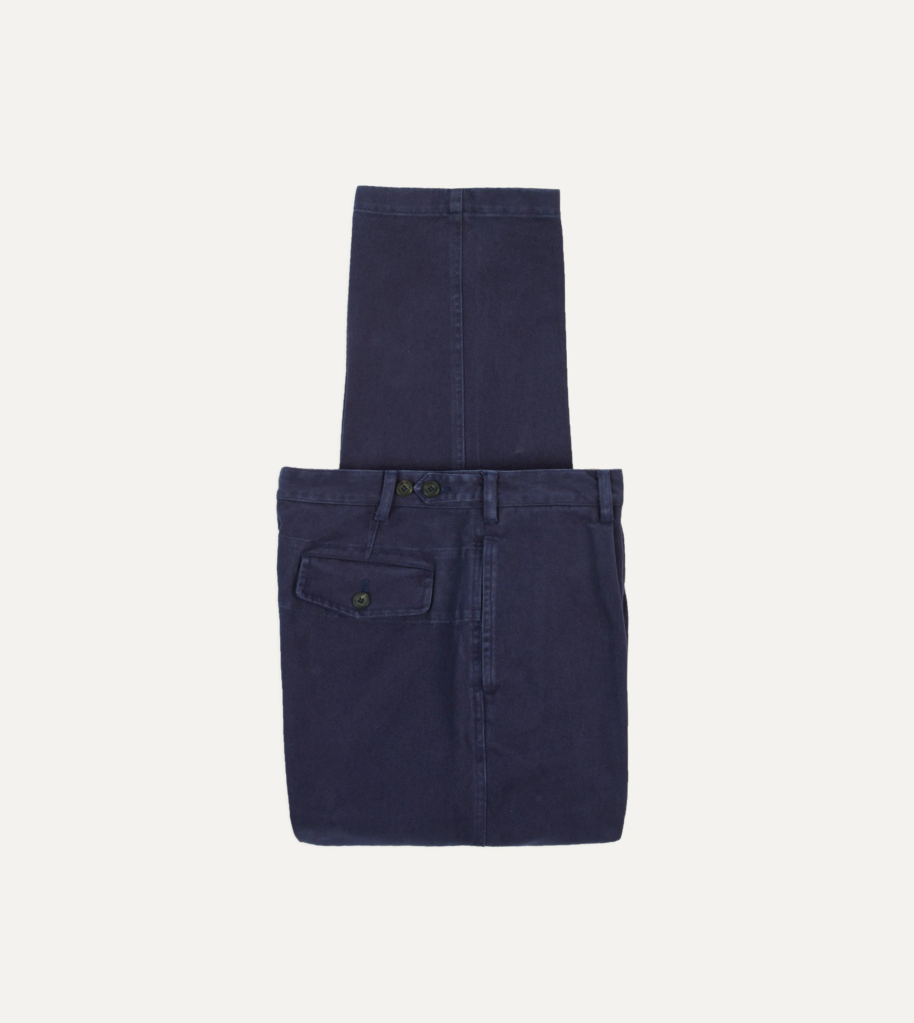 Body Contour Daily Style Indigo Heavy Cotton Twill Games Trousers