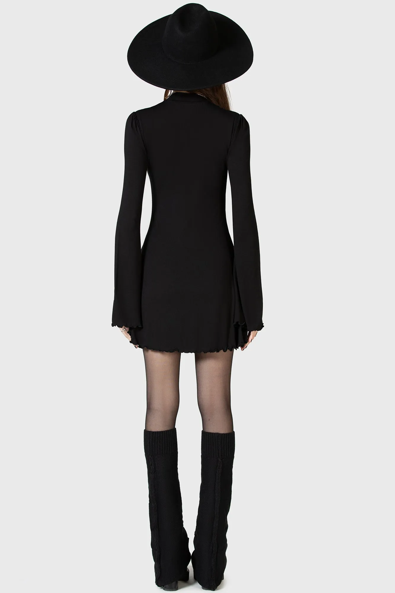 confident look Of The Blade Mini Dress