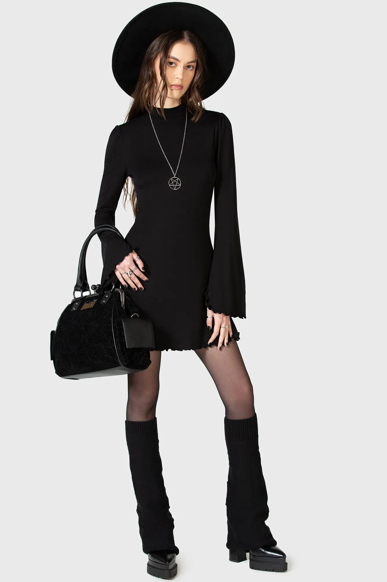 Contrast-Lining Lux Look Of The Blade Mini Dress