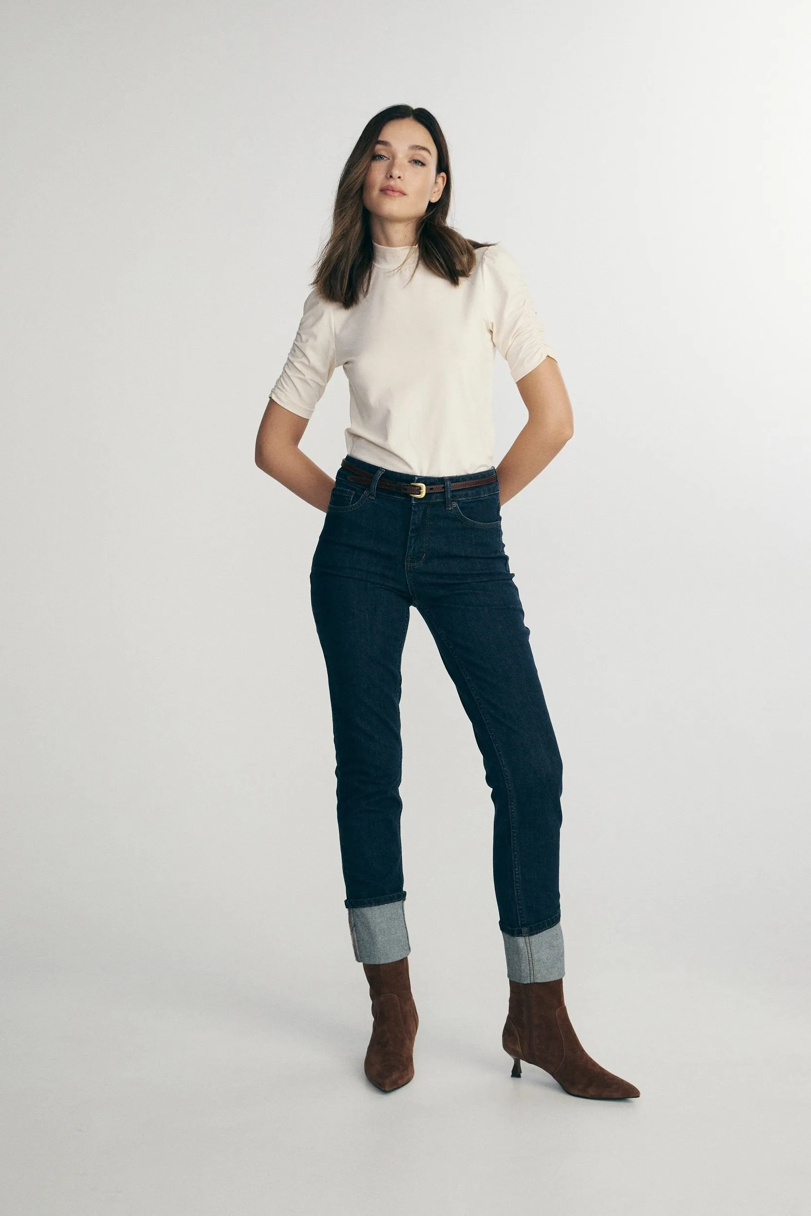 Light Style SkinFriendlyFibers Mock neck jersey top
