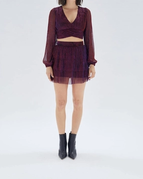 Double Layer Casual Moments Ines Tiered Mini Skirt In Multi