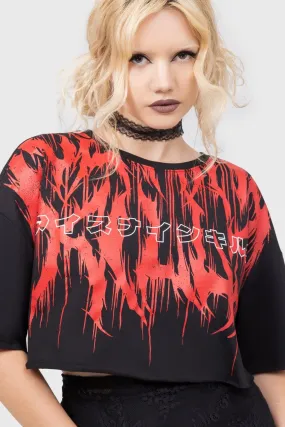 INK Logo Crop Tee SeamFreeShoulders Casual Appeal