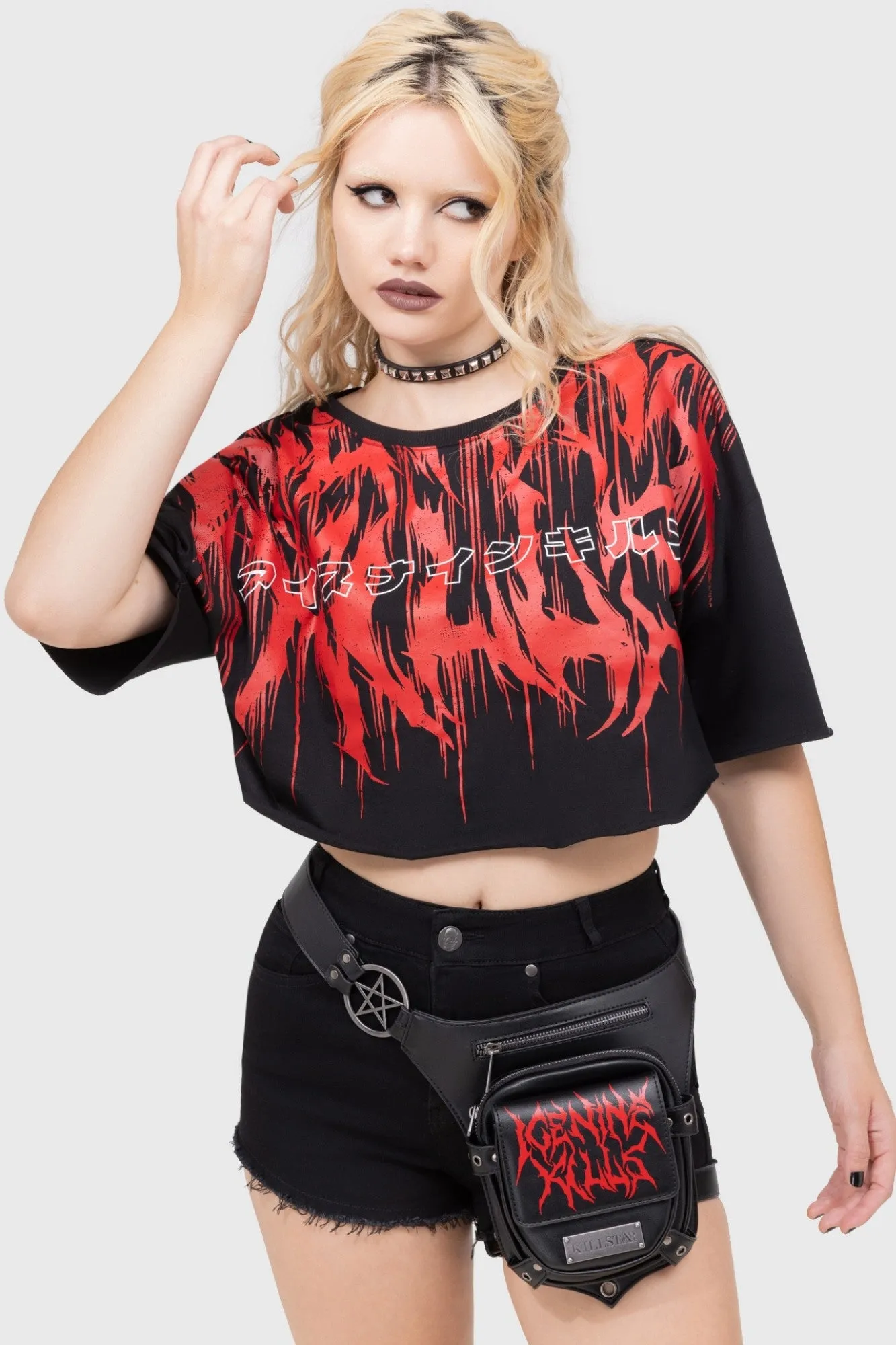 INK Logo Crop Tee Temperature Regulating Fabric