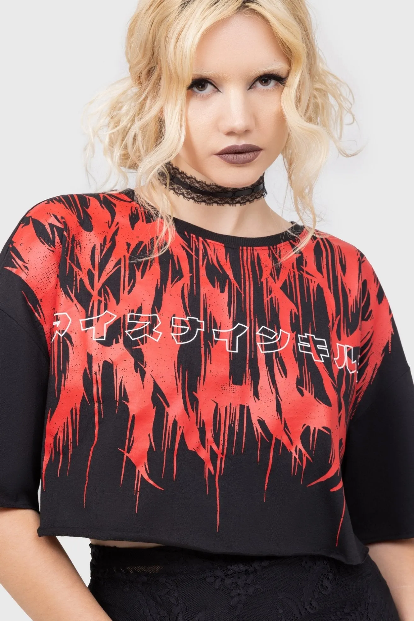 INK Logo Crop Tee SeamFreeShoulders Casual Appeal