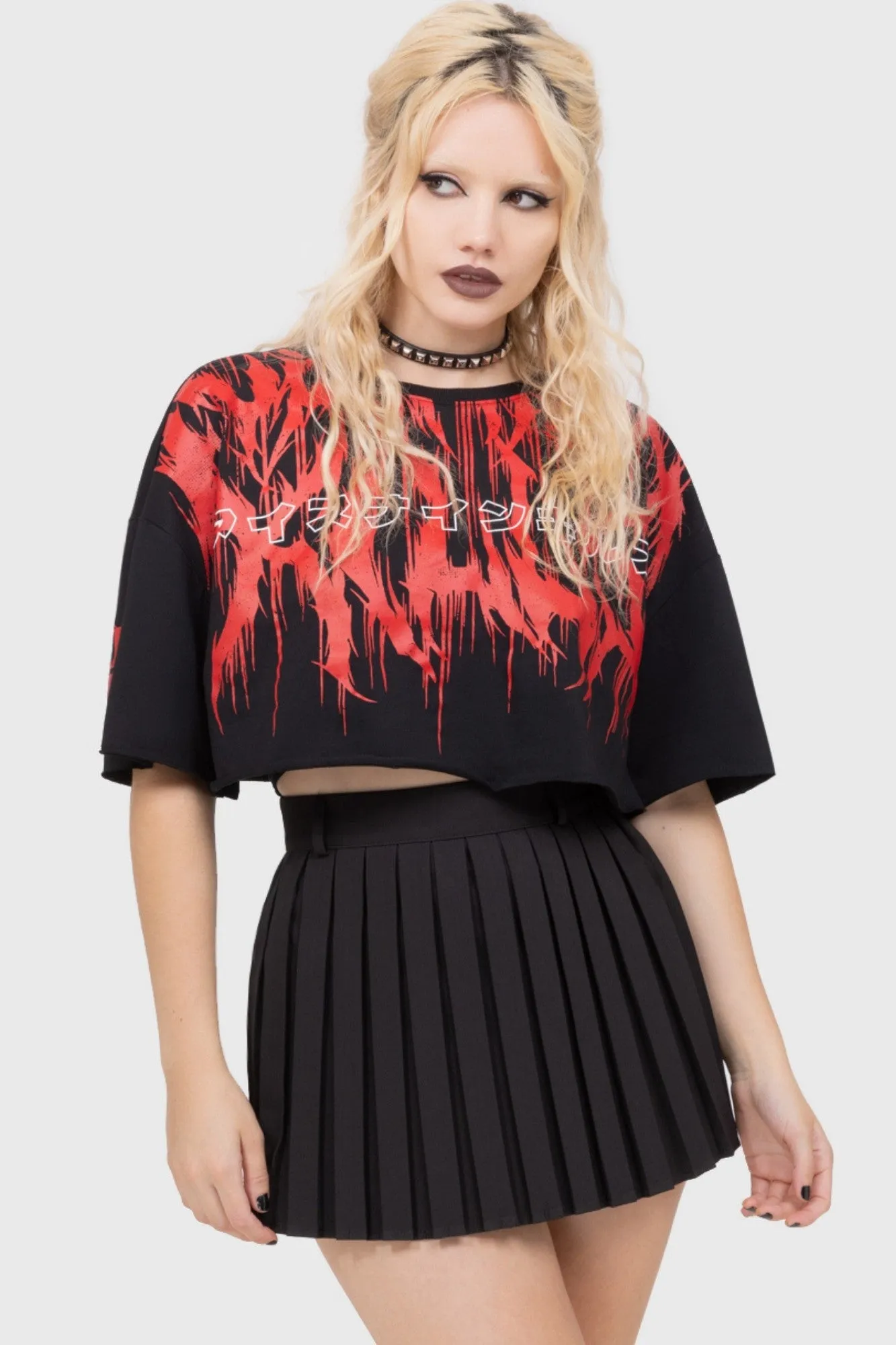 INK Logo Crop Tee Durable Colorfast Finish Ethically Sourced Materials