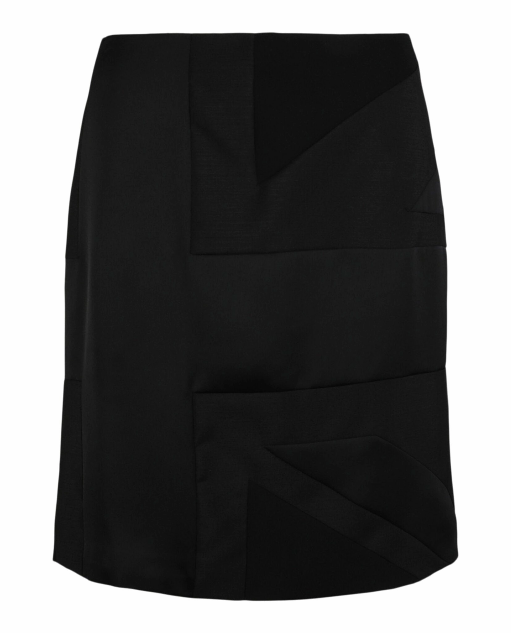 Layered Design Intarsia Draped Skirt