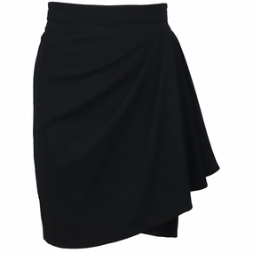 Iro Rama Wrap-effect Skirt in Black Polyester Daily Style
