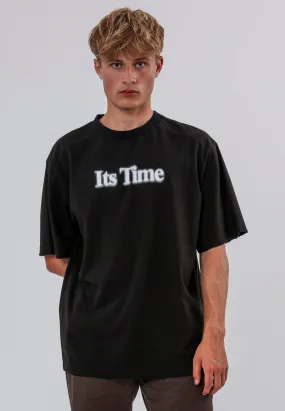 ITS TIME BLURRED T-SHIRT BLACK NonRestrictive Cut