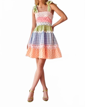 Jade Mini Dress In Multi Vegan Material