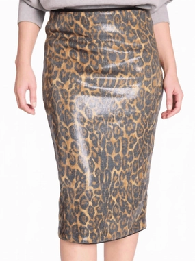 Hypoallergenic fabric Active Wear Jamyla Midi Skirt In Leopard
