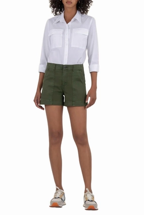 anti slip grip Basketball shorts Jane High Rise Short In Olive Green