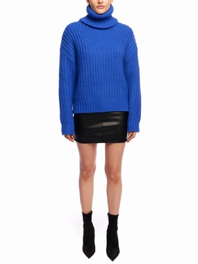 Jayden Sweater In Royal Blue Soft Texture