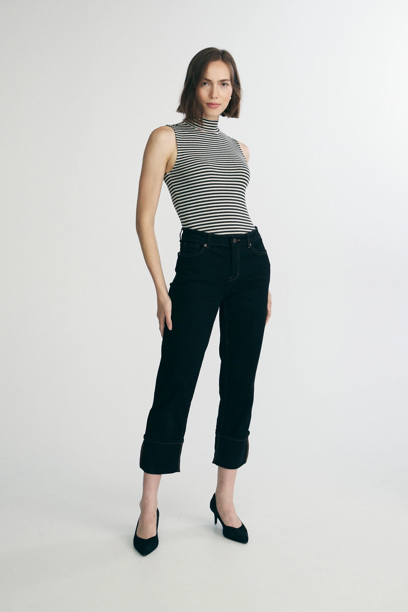 Casual Friday Picnic Style Nature Lover Jeans with a large cuff