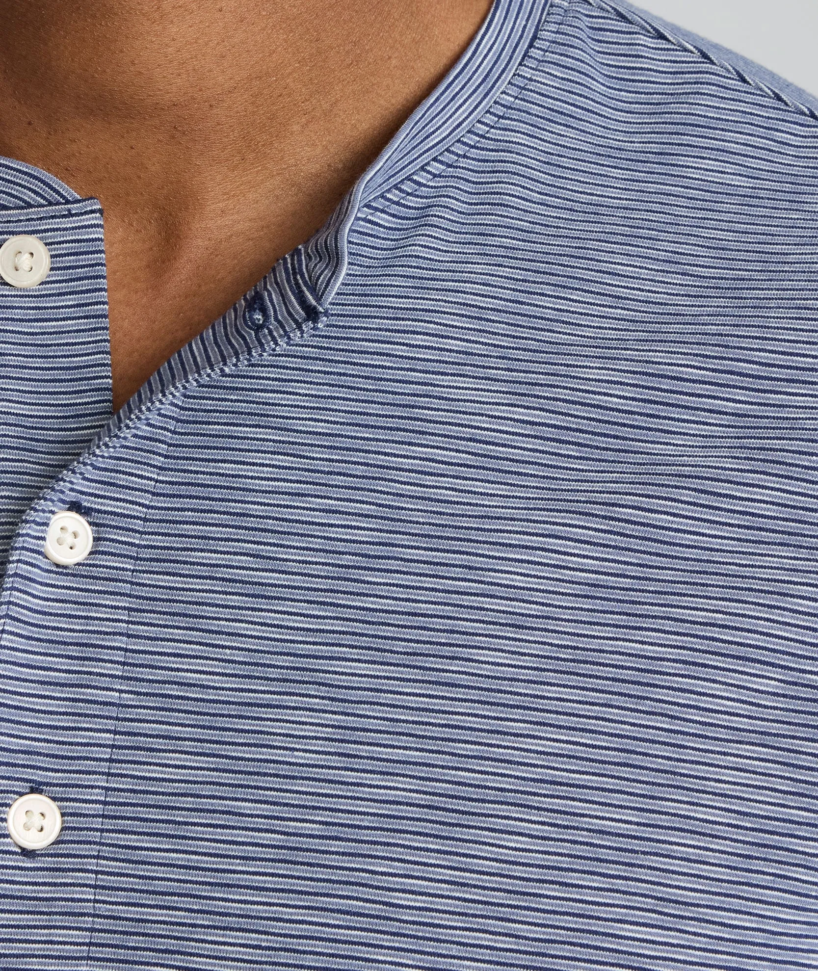 Chic And Comfortable Cozy and Soft Jersey Slub Short-Sleeve Henley