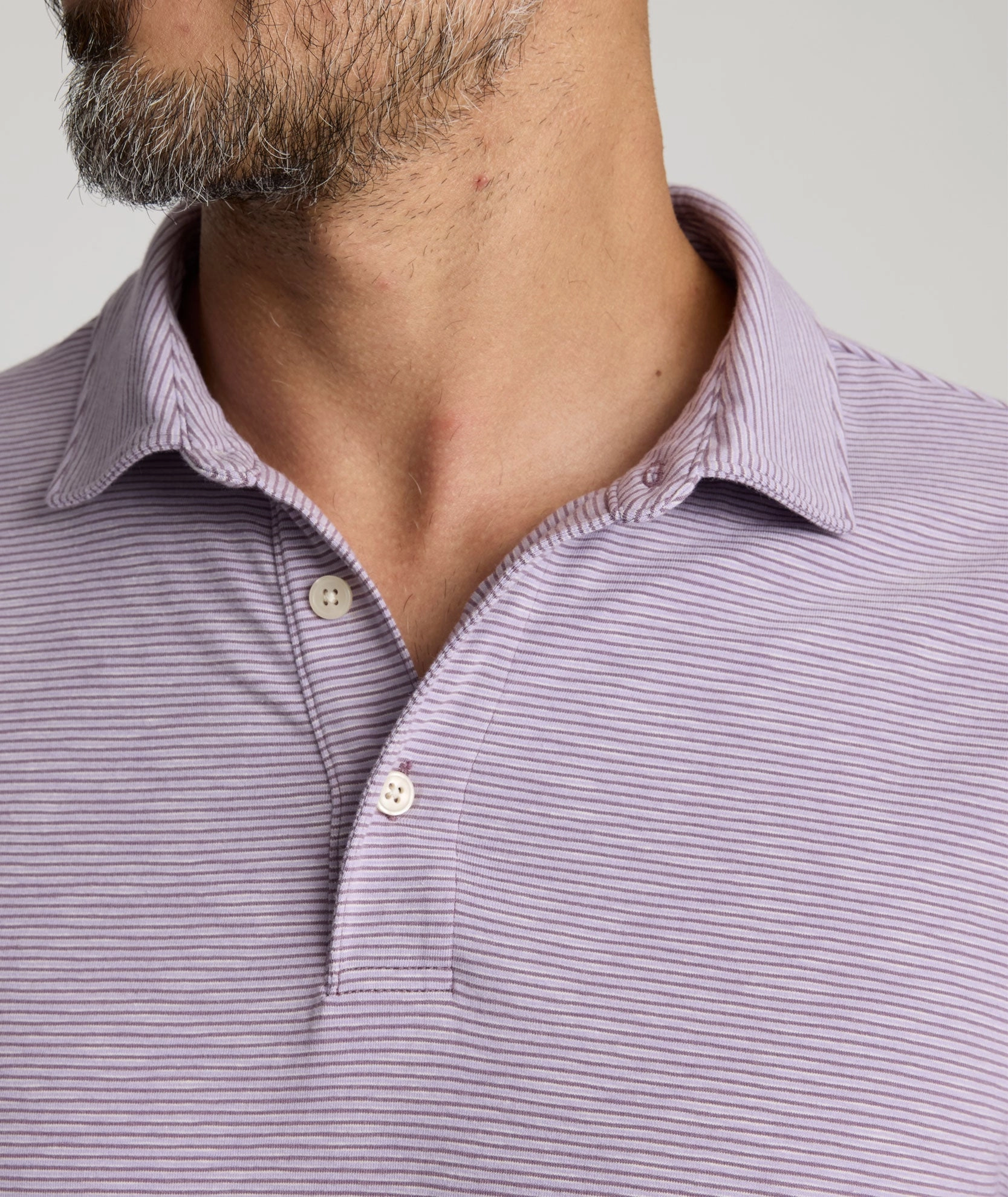 Jersey Slub Long-Sleeve Polo NonIron Finish Sleek Fit