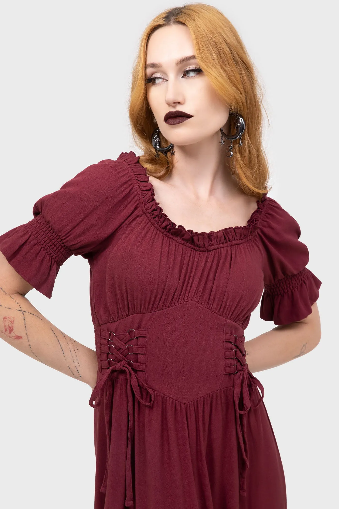 Jocasta Maxi Dress Short Sleeve [RED] Dance-Party