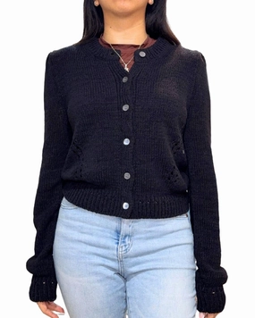 Joelle Cardigan In Noir Stylish Knit Winter Must-Have Knit