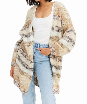 Josie Open Front Cardigan In Beige Classic Winter Seasonal Comfort