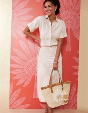 Kade Linen Skirt In Palmetto Tan All Day Fit