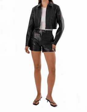 Kaldie Recycled Leather Short In Black Seamless construction