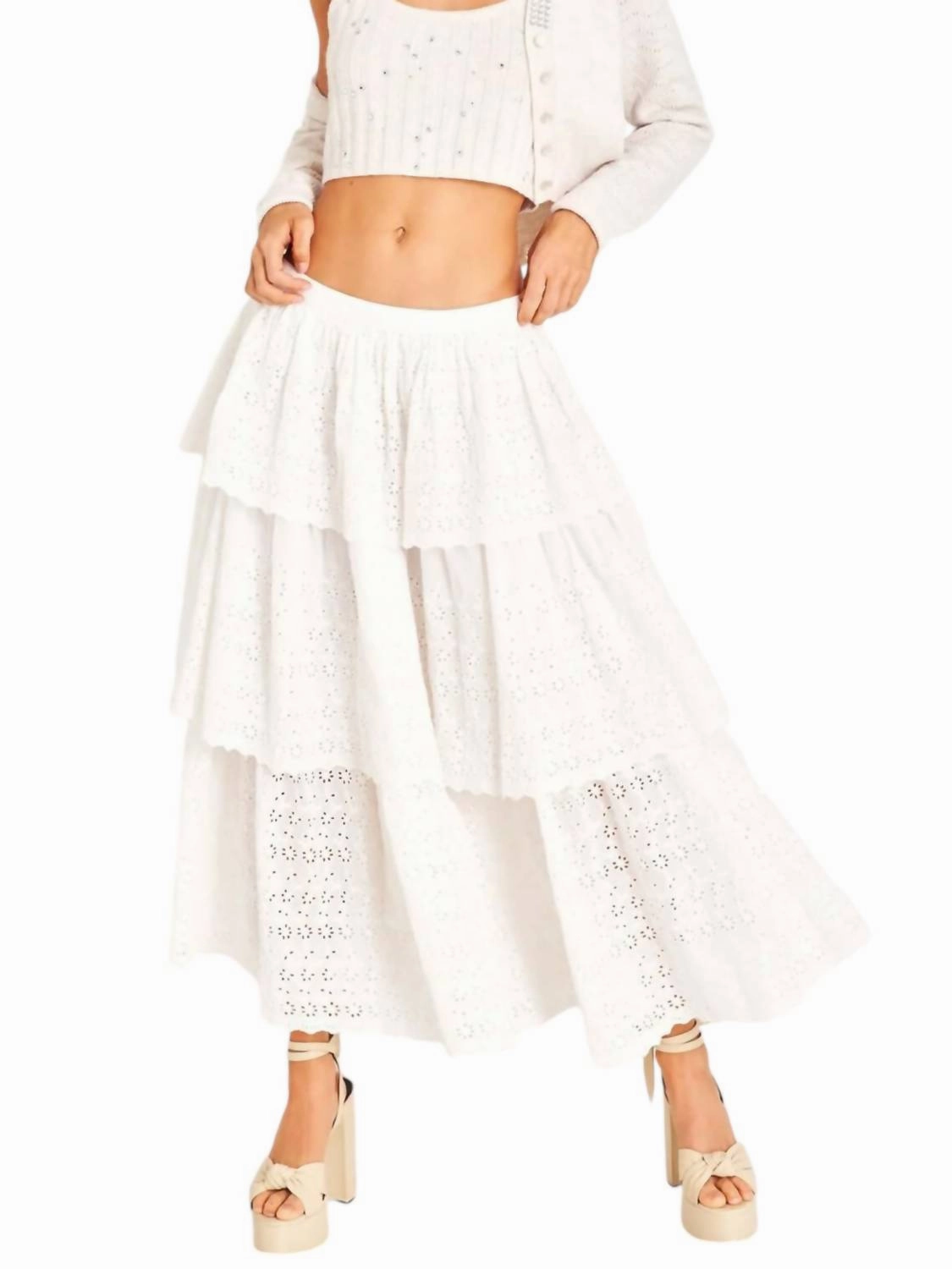 Retro Style Kasiana Skirt In True White