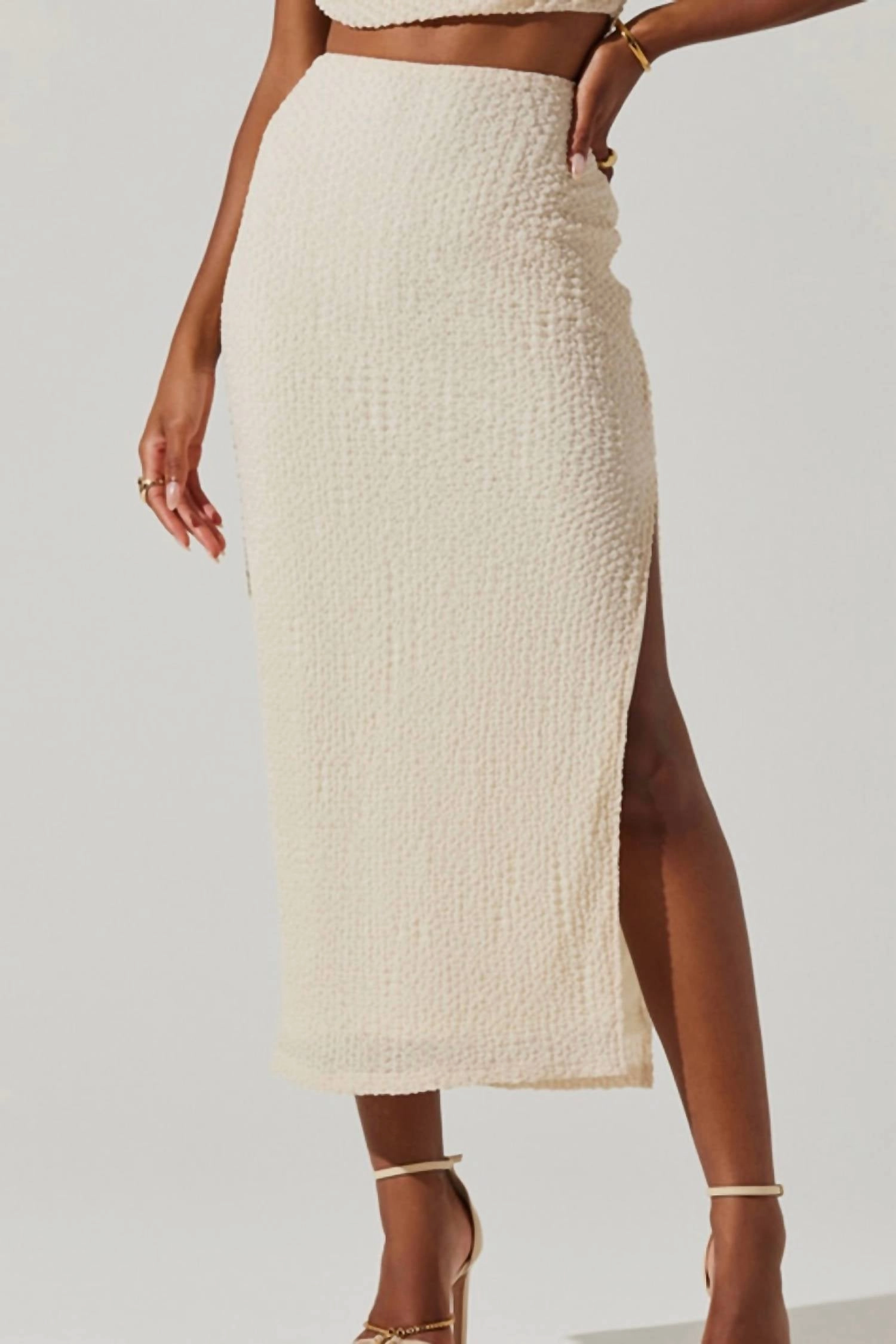Designer Inspired Keely Skirt In Natural