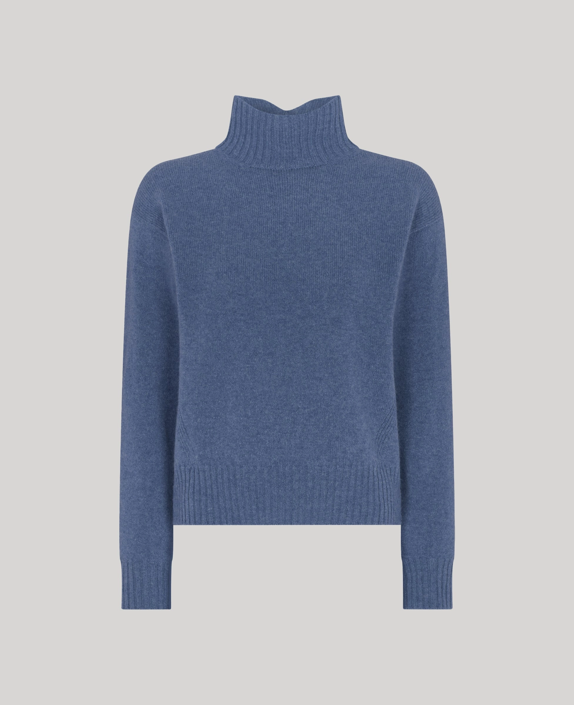 Kinalba Lambswool High-Neck Sweater Comfortable Drape