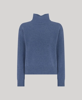 Kinalba Lambswool High-Neck Sweater Comfortable Drape
