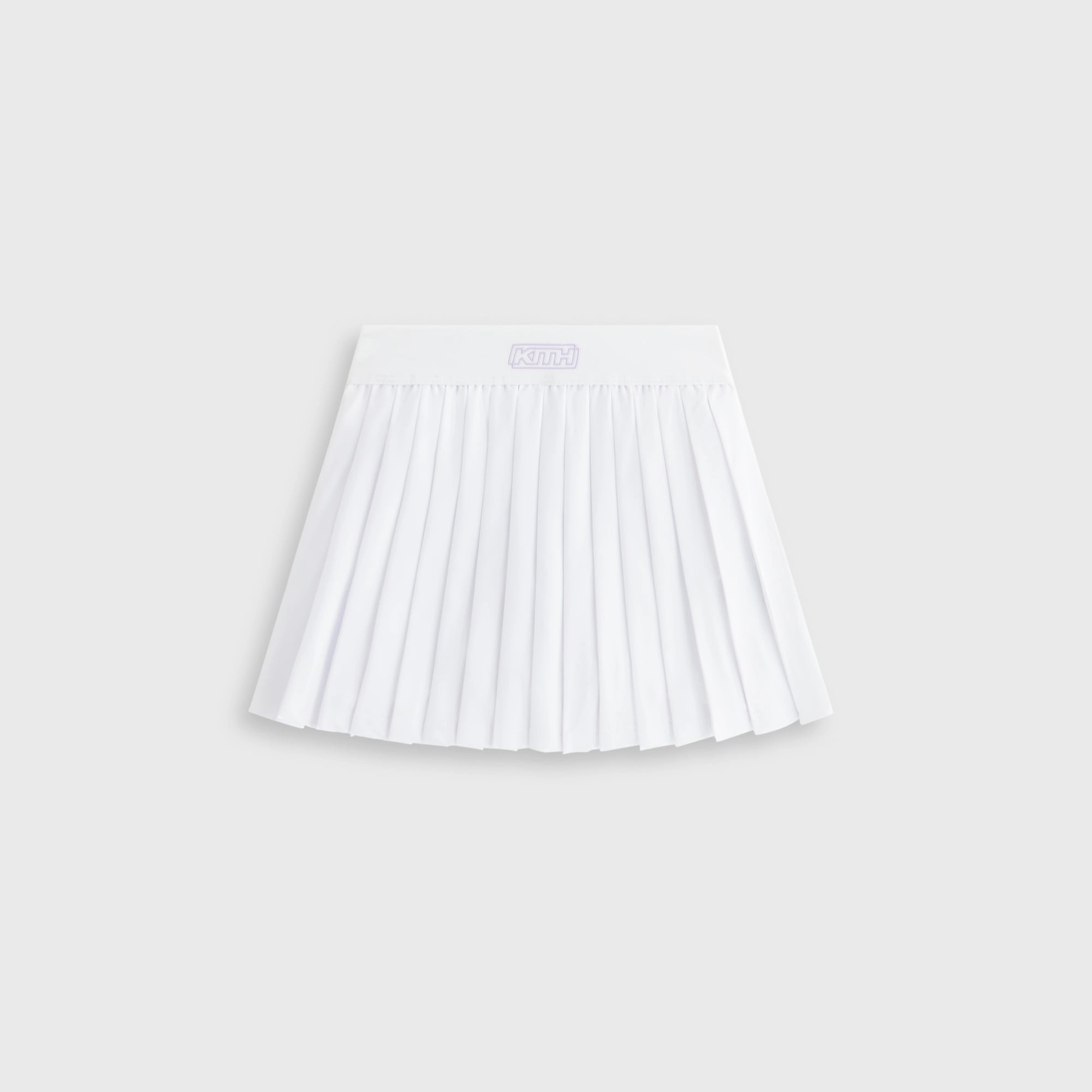 muted tone Layered Design Kith Kids Amaya Active Pleated Tennis Skort - White