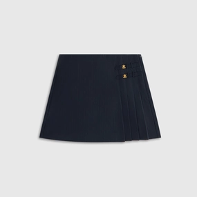 Washable fabric Limited Release Kith Women Emira Pleated Micro Skirt - Black