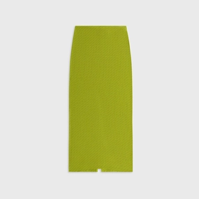 Fast fashion Kith Women Mila Micro Monogram Maxi Skirt - Pistachio