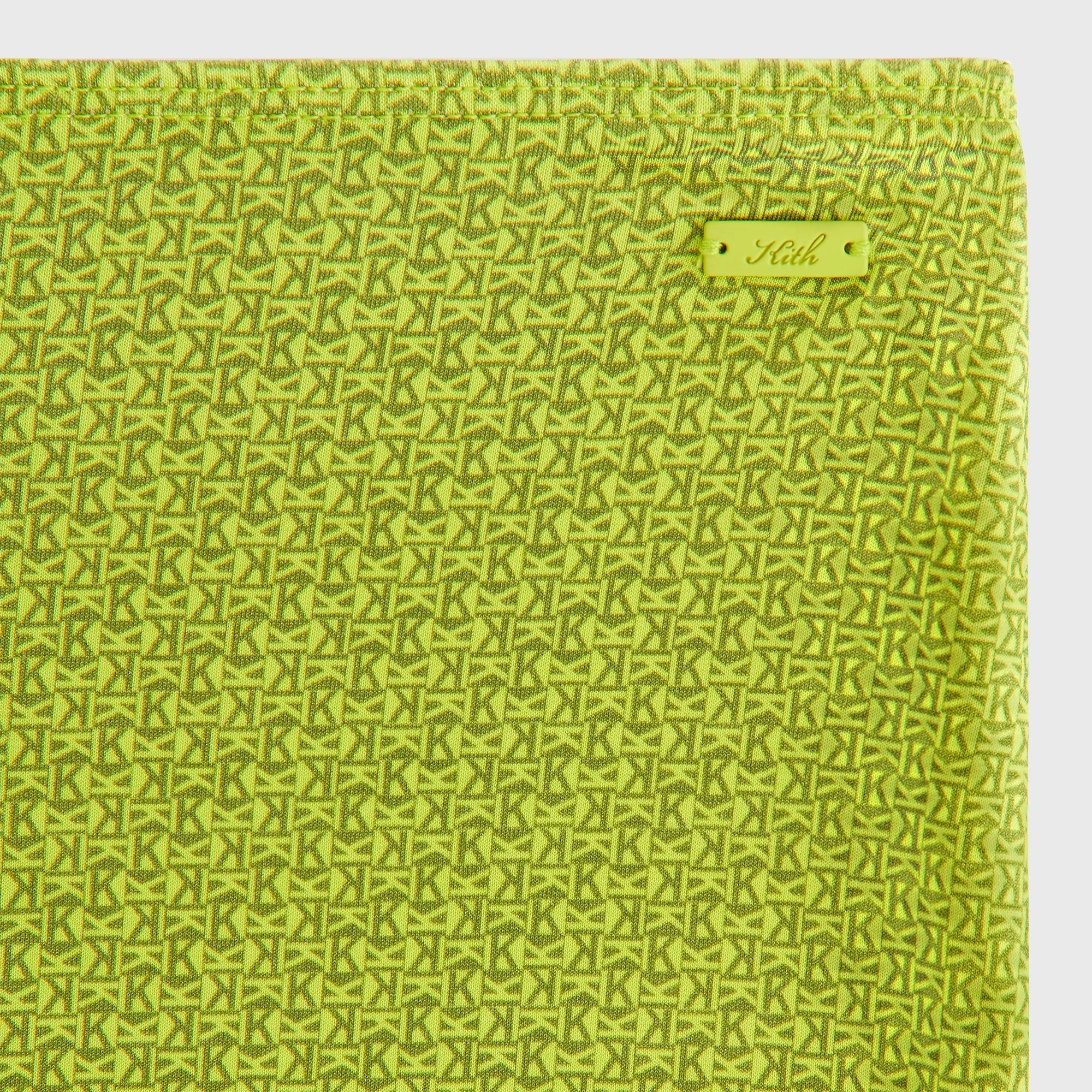 Relaxed Feel Structured Shape Kith Women Mila Micro Monogram Maxi Skirt - Pistachio
