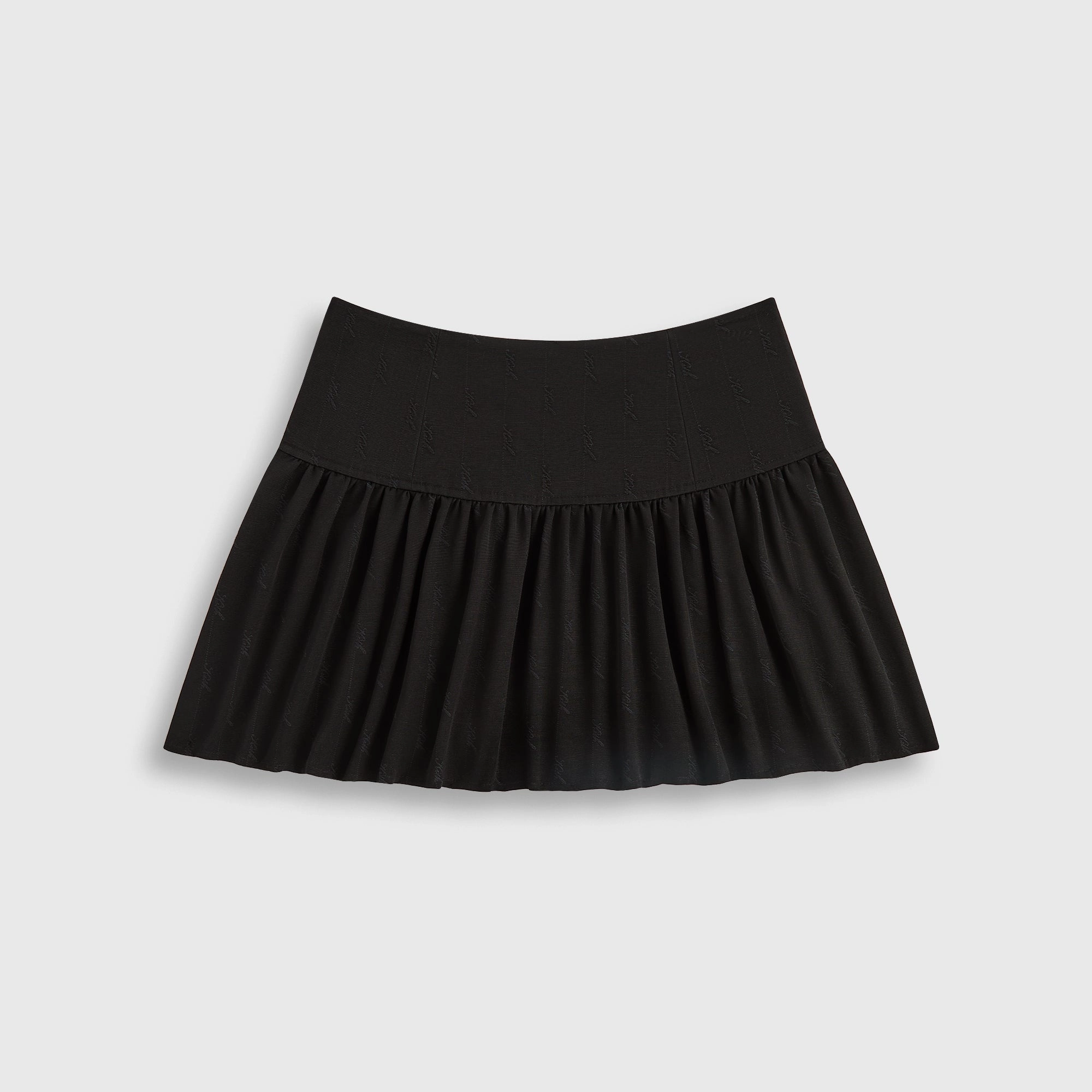 Kith Women Riko Script Faille Mini Skirt - Black Limited Quantity Smart Look
