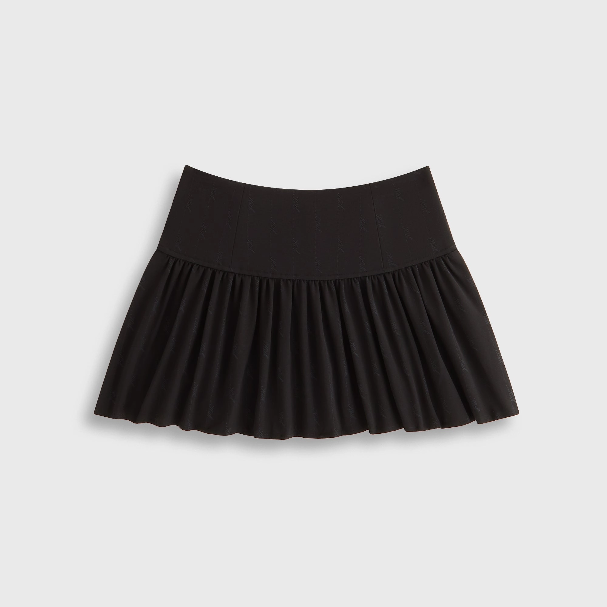 Minimalist Style Kith Women Riko Script Faille Mini Skirt - Black