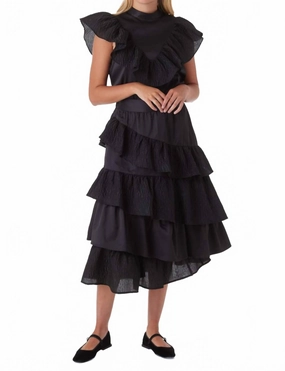 Kitt Skirt In Black Mid Rise