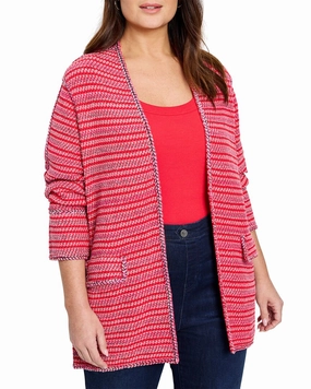 Cozy Wardrobe Circular Knit Technology NIC ZOE Plus Heat Clash Cardigan