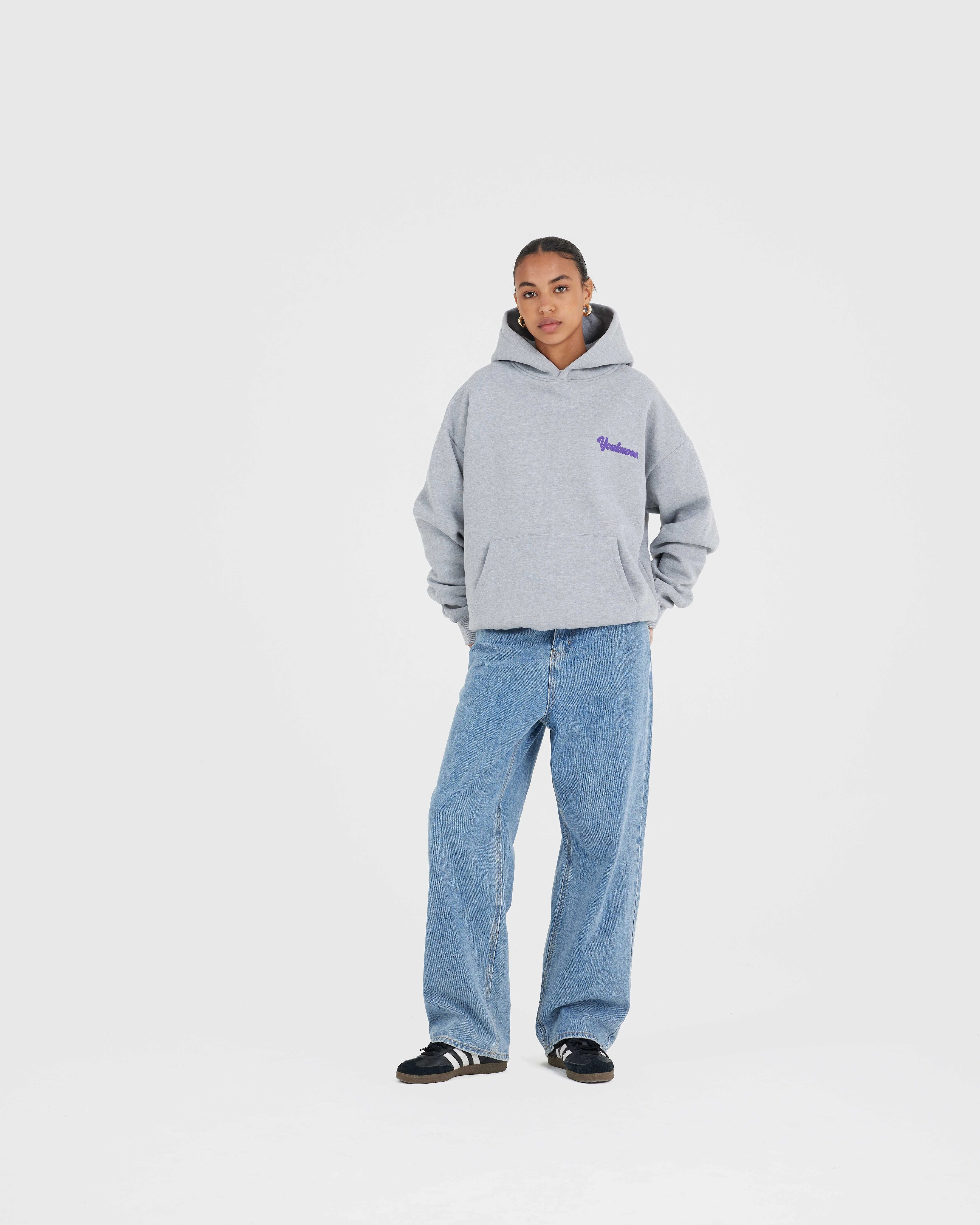 Logo Patch CIRCLE HOODIE | Ash Grey