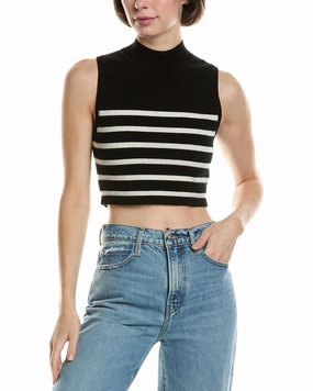 Chilly Look Quick Wear FRAME Denim Cropped Cashmere Sweater