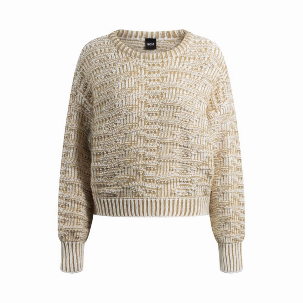 Light Knit Soft Knit Design sweater with 3D knit