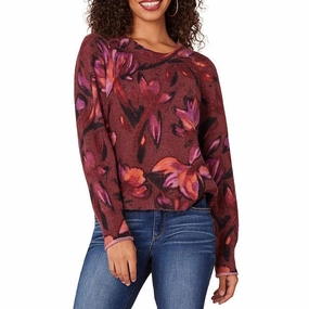 Petites Womens Printed Acrylic Pullover Sweater Trendy Design Comfy Layered Wear