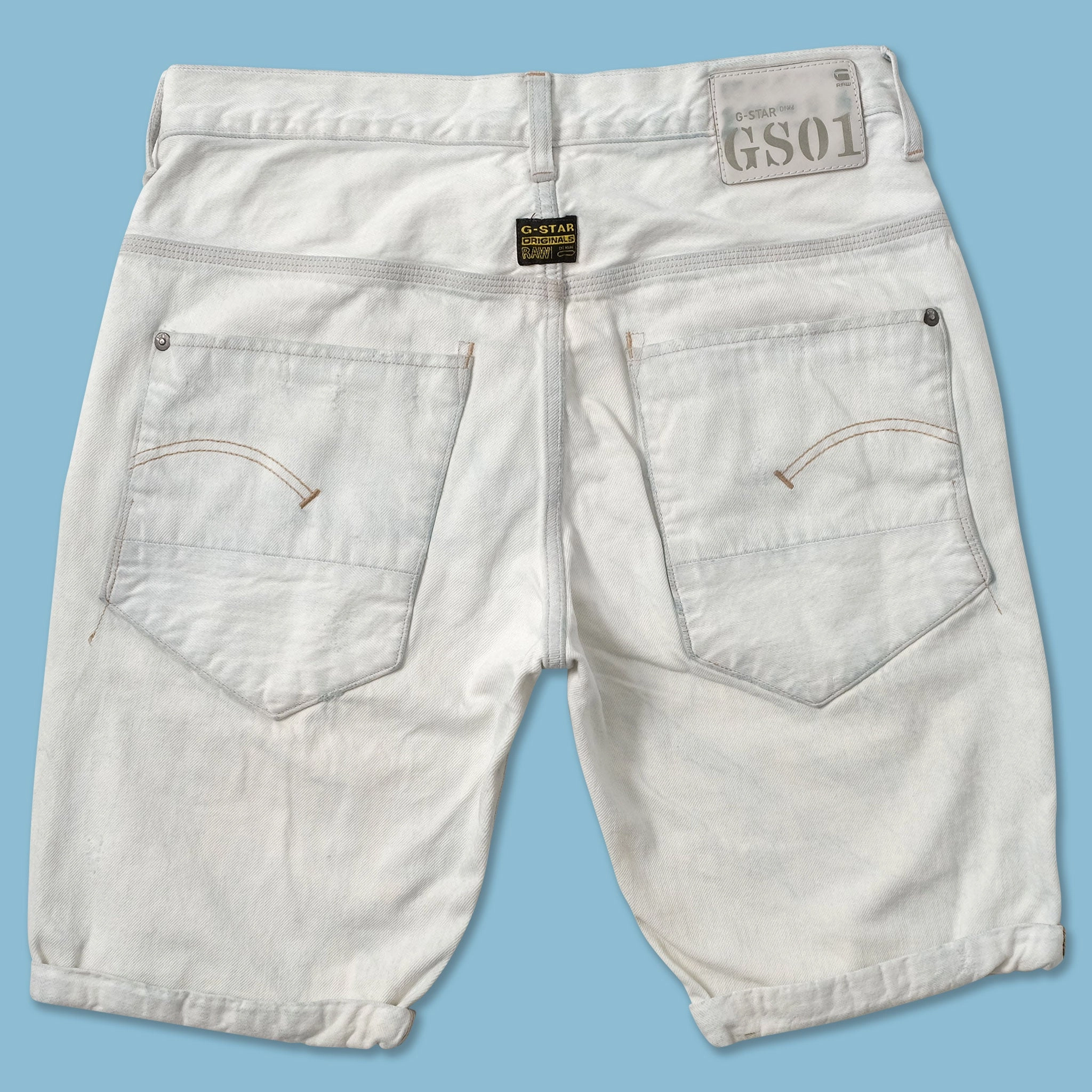 Knitted Perfection Y2K G-Star Shorts W30 Cold Weather Must-Have