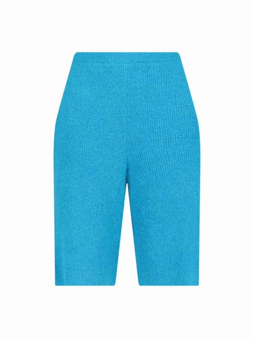 AbrasionResistant Fade Resistant Dye Knitted Shorts In Light Blue